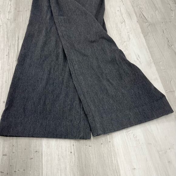 Fashion Bug Y2K Gray Mid Rise Straight Wide leg Work Dress Hemmed Pants 4 - Picture 7 of 13